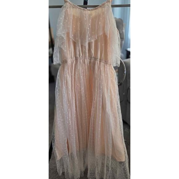 Joyfolie Mia Joy Lauryn Girls 14 NWT Sand Tulle Layered Party Dress Elegant - Picture 3 of 6